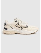 Pepe Jeans London Pantofi sport cu aplicatii din strasuri - Negru/Alb murdar/Bej deschis