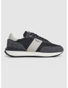 Pepe Jeans London Pantofi sport cu detalii de piele intoarsa Buster - Negru/Gri carbune