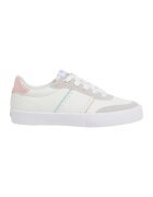Pepe Jeans London Pantofi sport cu garnituri de piele intoarsa ecologica - Alb/Gri deschis