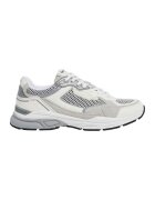 Pepe Jeans London Pantofi sport cu insertii de piele intoarsa - Alb/Gri deschis/Gri inchis