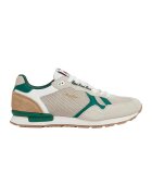 Pepe Jeans London Pantofi sport cu insertii de piele intoarsa - Maro taupe deschis/Verde persan
