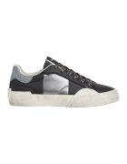 Pepe Jeans London Pantofi sport cu insertii din piele lacuita - Negru/Argintiu