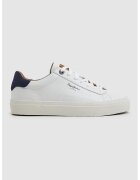 Pepe Jeans London Pantofi sport de piele cu garnituri de piele intoarsa si ecologica - Alb