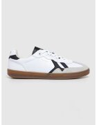 Pepe Jeans London Pantofi sport de piele cu insertii de piele intoarsa - Alb/Negru/Gri deschis