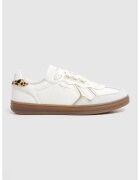 Pepe Jeans London Pantofi sport de piele si piele intoarsa Action - Alb/Bej