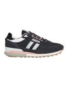 Pepe Jeans London Pantofi sport din piele intoarsa cu insertii din material textil - Alb/Negru/Gri cenusiu