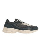 Pepe Jeans London Pantofi sport din piele intoarsa cu insertii din plasa - Alb fildes/Gri carbune/Gri inchis