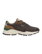 Pepe Jeans London Pantofi sport din piele intoarsa cu varf rotund - Maro inchis/Caramel