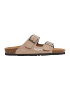 Pepe Jeans London Papuci de piele intoarsa cu catarame decorative - Maro nisip