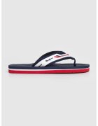 Pepe Jeans London Papuci flip-flop cu logo - Rosu/Albastru inchis/Alb murdar
