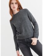 Pepe Jeans London Pulover cu detalii perforate - Gri inchis melange