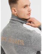 Pepe Jeans London Pulover cu guler inalt Mario - Gri melange