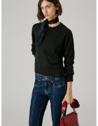 Pepe Jeans London Pulover cu slituri laterale - Negru melange