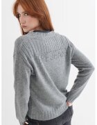 Pepe Jeans London Pulover din amestec de lana cu decolteu in V - Gri deschis melange