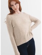 Pepe Jeans London Pulover din amestec de lana cu slit pe partea din spate - Bej melange