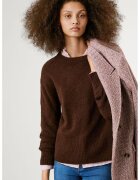 Pepe Jeans London Pulover din amestec de lana cu slit pe partea din spate - Maro inchis