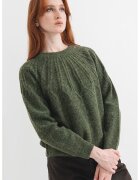 Pepe Jeans London Pulover tricotat cu decolteu l abaza gatului - Verde feriga