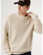 Pepe Jeans London Pulover tricotat de bumbac - Bej deschis