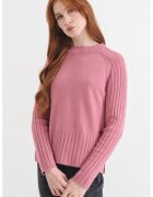 Pepe Jeans London Pulover tricotat uni - Roz prafuit