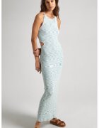 Pepe Jeans London Rochie cambrata cu decupaje - Alb/Albastru deschis