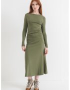 Pepe Jeans London Rochie lunga cambrata - Verde feriga