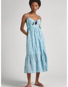 Pepe Jeans London Rochie midi cu imprimeu floral - Alb/Turcoaz