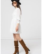 Pepe Jeans London Rochie mini cu decolteu in V Susi - Alb murdar