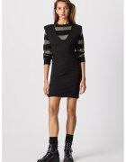 Pepe Jeans London Rochie scurta cambrata cu decolteu in V - Negru