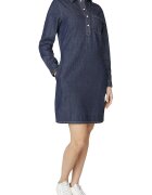 Pepe Jeans London Rochie scurta din deni cu maneci lungi si fenta cu fermoar - Bleumarin