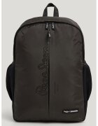 Pepe Jeans London Rucsac din material textil cu imprimeu logo - Gri inchis