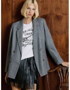 Pepe Jeans London Sacou cu model uni si nasturi - Gri inchis melange