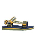 Pepe Jeans London Sandale cu velcro si logo - Galben/Albastru/Verde sparanghel