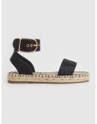 Pepe Jeans London Sandale de piele ecologica cu catarama - Negru