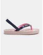 Pepe Jeans London Sandale slingback cu bareta separatoare - Roz/Bleumarin
