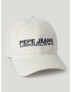 Pepe Jeans London Sapca baseball cu logo brodat - Alb fildes/Albastru ultramarin