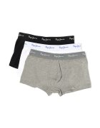 Pepe Jeans London Set de boxeri Isaac - 3 perechi - Alb/Negru/Gri melange