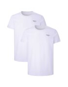 Pepe Jeans London Set de tricouri cu decolteu la baza gatului - 2 piese - Alb