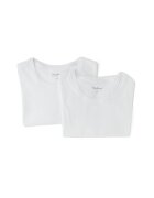 Pepe Jeans London Set de tricouri de casa - cu decolteu la baza gatului Rocco Lounge - 2 piese - Alb