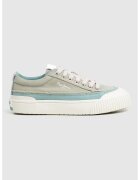 Pepe Jeans London Tenisi cu logo - Alb/Albastru lavanda/Verde pal