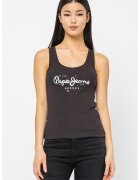 Pepe Jeans London Top cu logo Ozella - Negru