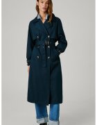Pepe Jeans London Trenci cu nasturi si cordon in talie - Bleumarin