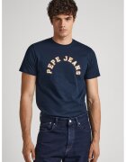 Pepe Jeans London Tricou cu imprimeu logo - Bleumarin