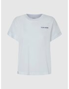 Pepe Jeans London Tricou cu imprimeu text - Lila/Albastru glaciar/Bleumarin