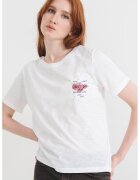 Pepe Jeans London Tricou de bumbac Babs - Galben/Negru stins/Alb optic