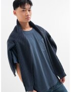 Pepe Jeans London Tricou de bumbac cu buzuar pe piept - Albastru inchis