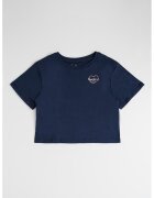 Pepe Jeans London Tricou de bumbac cu decolteu la baza gatului Amanda - Bleumarin