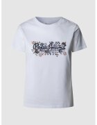 Pepe Jeans London Tricou din bumbac cu logo - Negru stins/Alb optic