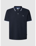 Pepe Jeans London Tricou polo regular fit cu terminatii contrastante - Alb/Albastru ultramarin
