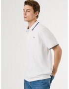 Pepe Jeans London Tricou polo regular fit cu terminatii contrastante - Alb optic/Albastru deschis