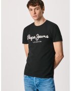 Pepe Jeans London Tricou slim fit cu imprimeu logo supradimensionat Original - Alb/Negru